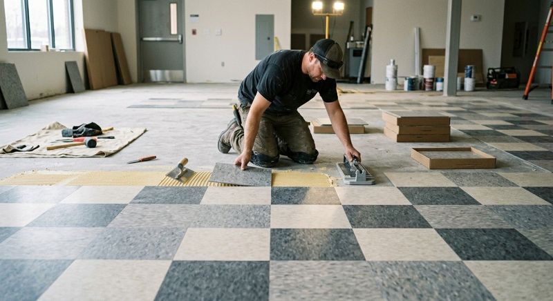 Our team working on Concrete Installation projects in Flemington, NJ
