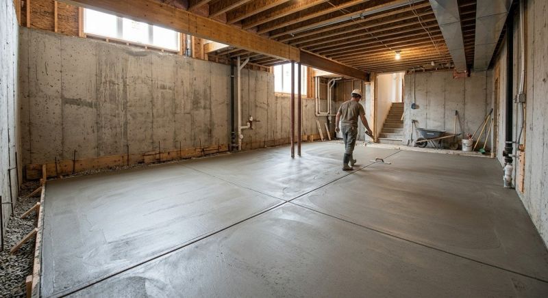 Basement Concrete Installation in Middlesex County, NJ