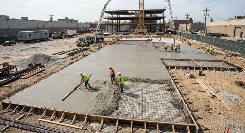 Commercial Slab Construction in Dublin, PA