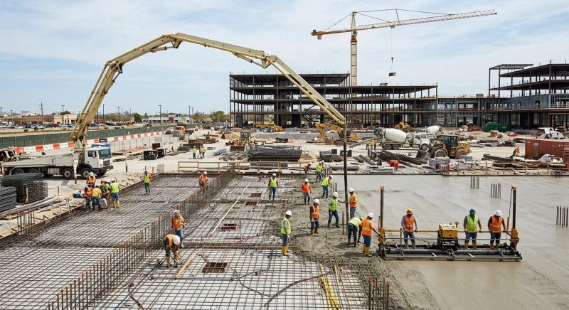 Commercial Slab Construction in Warrington, PA