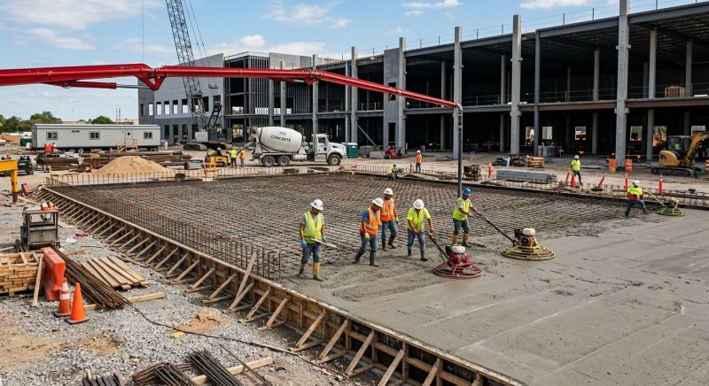 Commercial Slab Installation in Chalfont, PA