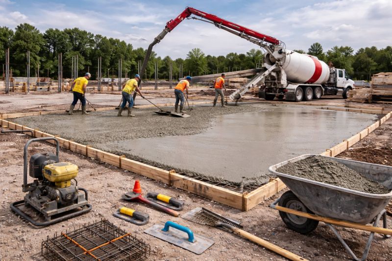 Commercial Slab Installation in Hampton, NJ