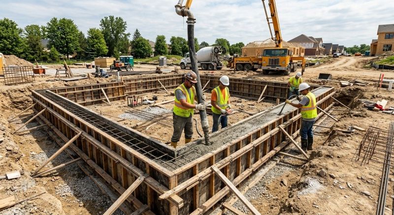 Foundation Wall Pouring in Edison, NJ