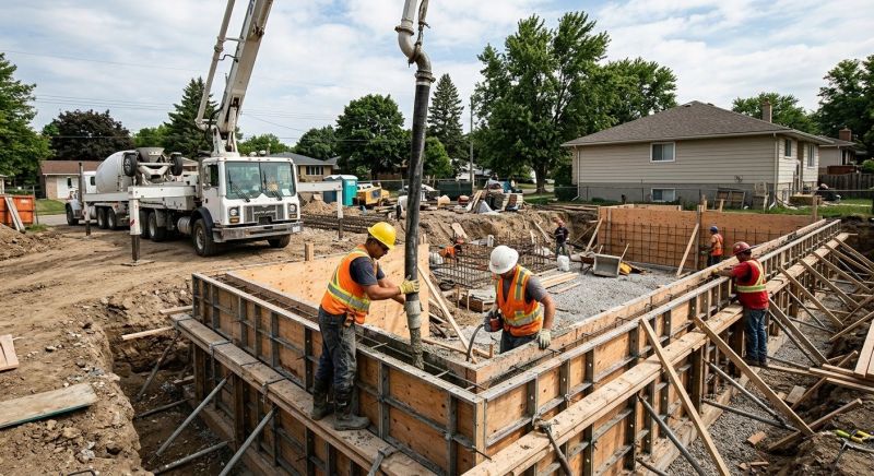 Foundation Wall Pouring in New Hope, PA